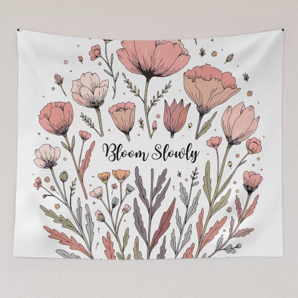 Item preview, Bloom Slowly Floral Wildflower Illustration designed and sold by Print culturee.