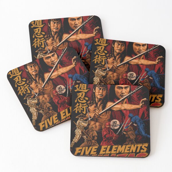 Item preview, Five Elements Ninjas - Retro Martial Arts Cult Classic designed and sold by Realmendesign.