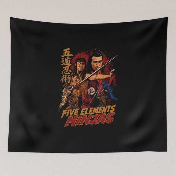 Item preview, Five Elements Ninjas - Retro Martial Arts Cult Classic designed and sold by Realmendesign.