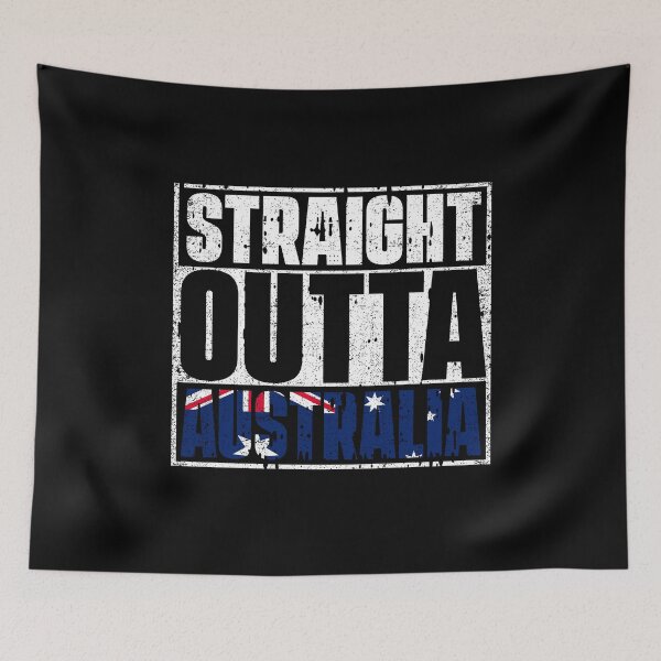 Item preview, Straight Outta Australia Flag designed and sold by CosmoKitsch.