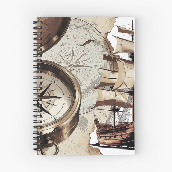 Item preview, Map, ship and compass, retro design designed and sold by TanyaLovus.