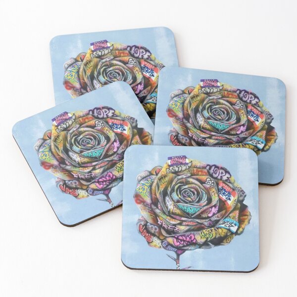 Item preview, Graffiti Rose Street Art – Urban Love Spray Paint Flower Design designed and sold by Kruti Collection.
