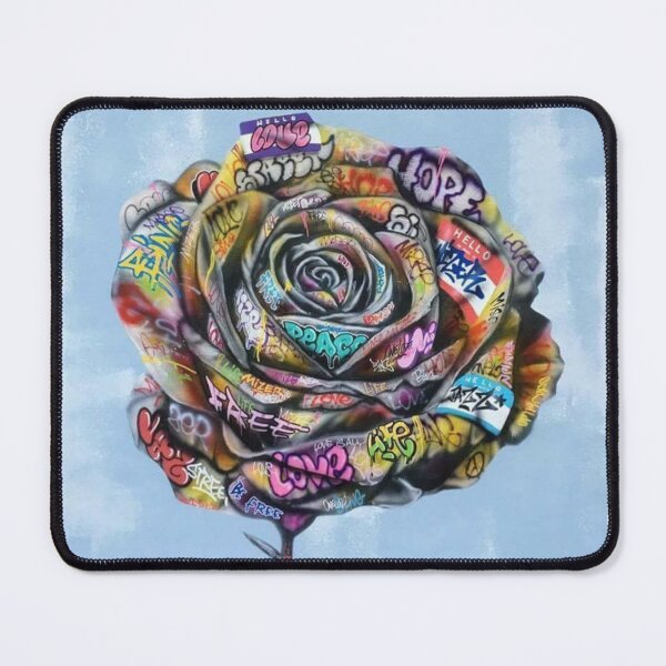 Item preview, Graffiti Rose Street Art – Urban Love Spray Paint Flower Design designed and sold by Kruti Collection.