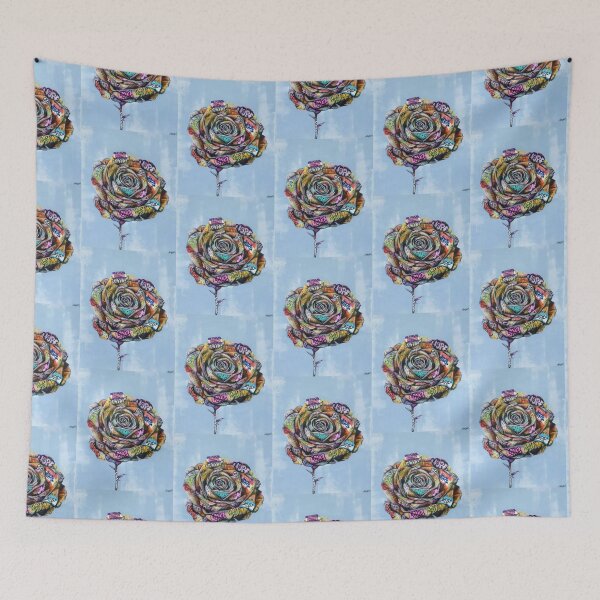 Item preview, Graffiti Rose Street Art – Urban Love Spray Paint Flower Design designed and sold by Kruti Collection.
