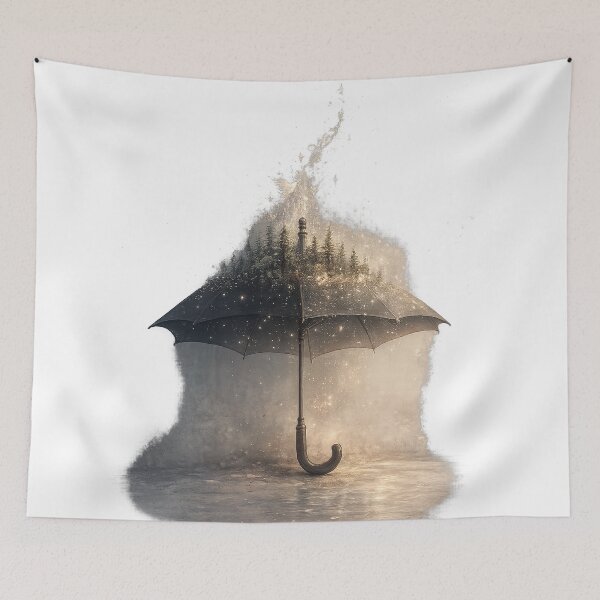 Item preview, I Kept The Sky Inside – Star Umbrella designed and sold by InkWanderStudio.
