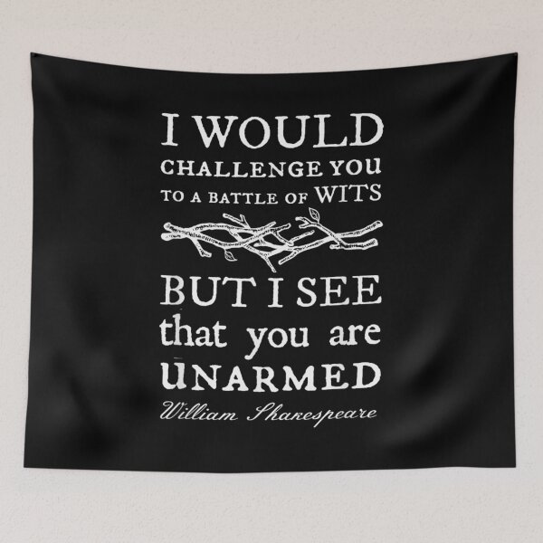 Item preview, Battle of Wits A Sarcastic William Shakespeare Quote T-shirt, Battle of Wits A Sarcastic William Shakespeare Quote Stickers designed and sold by krooslistO.