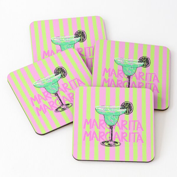 Item preview, Trendy Pink Stripes Margarita Summer Illustration designed and sold by MaiZephyr.