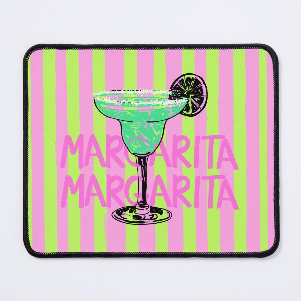Item preview, Trendy Pink Stripes Margarita Summer Illustration designed and sold by MaiZephyr.