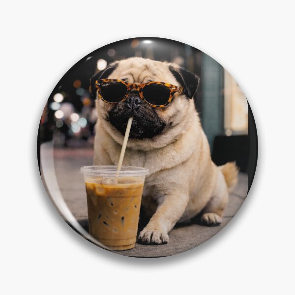 Item preview, Funny Pug Iced Coffee ,Dog Coffee Lover designed and sold by will freed18.