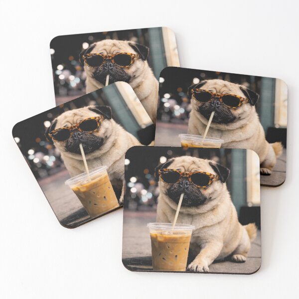 Item preview, Funny Pug Iced Coffee ,Dog Coffee Lover designed and sold by will freed18.