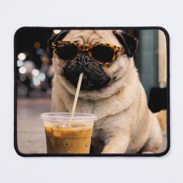 Item preview, Funny Pug Iced Coffee ,Dog Coffee Lover designed and sold by will freed18.