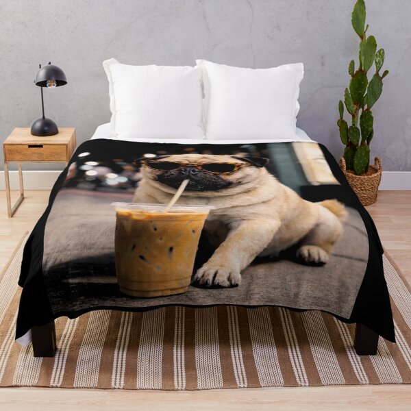 Item preview, Funny Pug Iced Coffee ,Dog Coffee Lover designed and sold by will freed18.