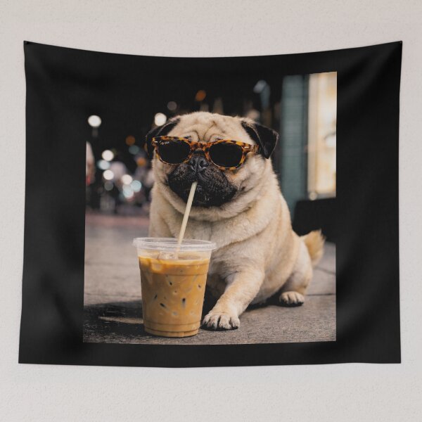Item preview, Funny Pug Iced Coffee ,Dog Coffee Lover designed and sold by will freed18.