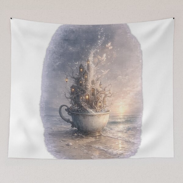 Item preview, Home Is Somewhere Ahead – Teacup City designed and sold by InkWanderStudio.