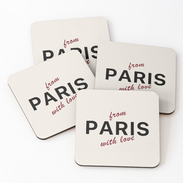 Item preview, from PARIS with love hyped gift, Paris coaster, Paris home gift, LOVE PARIS coaster, holiday gift designed and sold by re-make-.