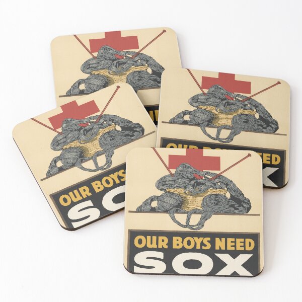 Item preview, Our Boys Need Sox Knit Your Bit Red Cross 1917 designed and sold by Vintage Poster 1914-1945 Archive.