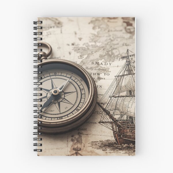 Item preview, Map, ship and compass, retro design designed and sold by TanyaLovus.