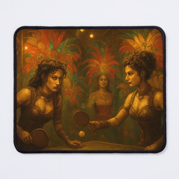 Item preview, The Grand Finale: Baroque Table Tennis Duo Surreal Art Gift designed and sold by OhMyPingCo.