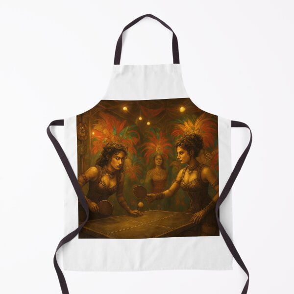 Item preview, The Grand Finale: Baroque Table Tennis Duo Surreal Art Gift designed and sold by OhMyPingCo.