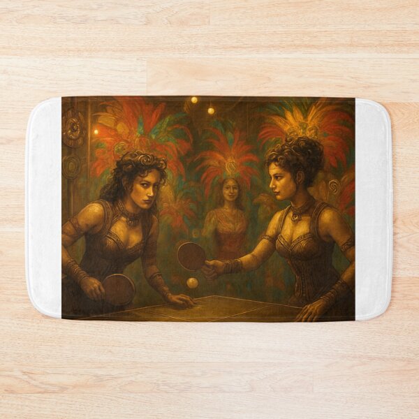 Item preview, The Grand Finale: Baroque Table Tennis Duo Surreal Art Gift designed and sold by OhMyPingCo.