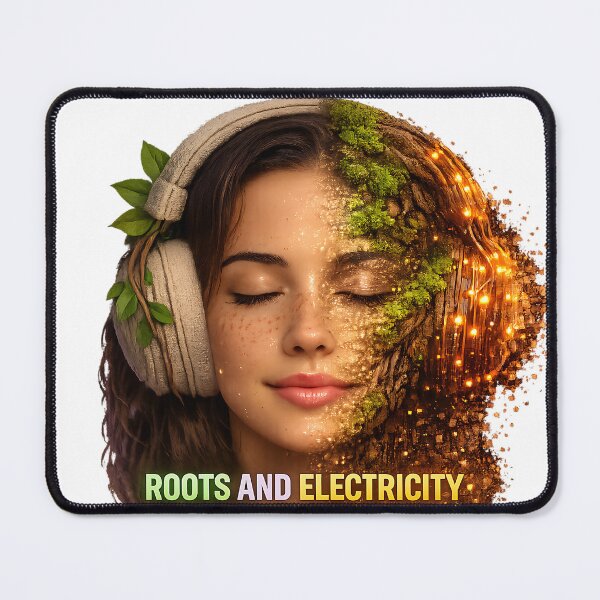 Item preview, Roots and Electricity — Organic House Symbiosis designed and sold by ZenRave Designs.