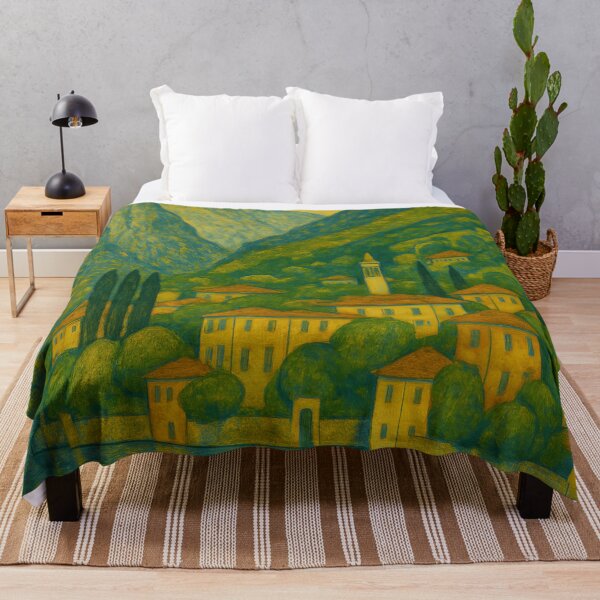 Item preview, Dreamy Lake Como — Gustav Klimt Inspired Lakescape designed and sold by FrescoDesign.