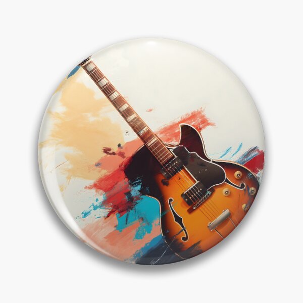 Item preview, semi hollow Jazz guitar painting artwork designed and sold by gut2000.