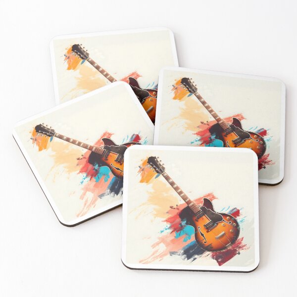 Item preview, semi hollow Jazz guitar painting artwork designed and sold by gut2000.
