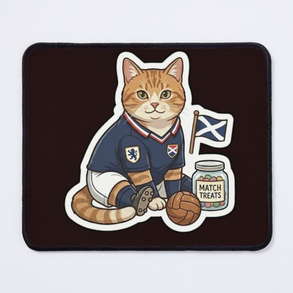 Item preview, Cute Soccer Player Ginger Cat with Match Day Treats Sticker designed and sold by Purely Art Shop.