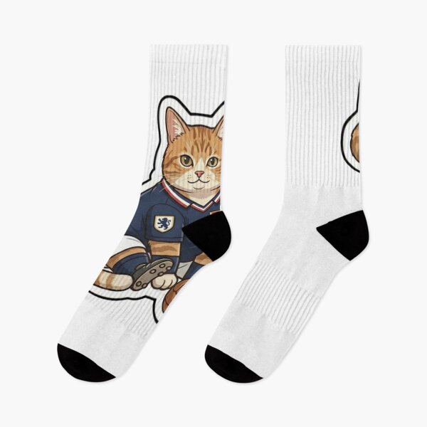Item preview, Cute Soccer Player Ginger Cat with Match Day Treats Sticker designed and sold by Purely Art Shop.