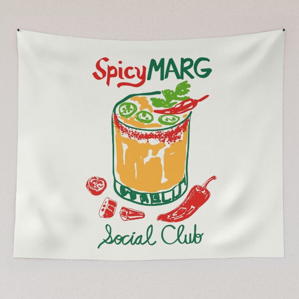 Item preview, Spicy Marg Social Club Retro Illustration designed and sold by MaiZephyr.