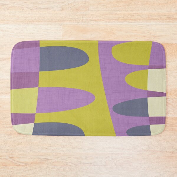 Item preview, MCM abstract shapes - lime green and purple designed and sold by JMgraphic.