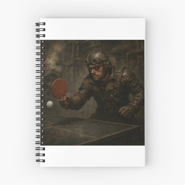 Item preview, Steampunk Ping Pong T-Shirt: Industrial Post-Apocalyptic Table Tennis Art designed and sold by OhMyPingCo.