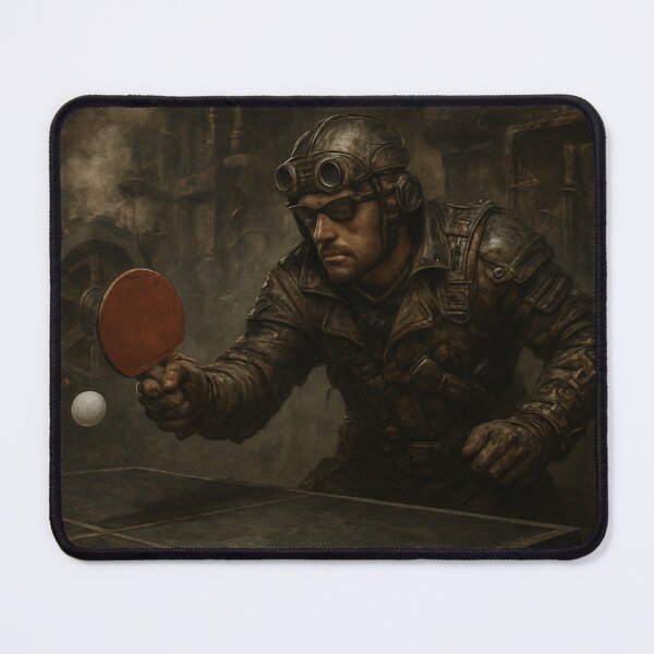 Item preview, Steampunk Ping Pong T-Shirt: Industrial Post-Apocalyptic Table Tennis Art designed and sold by OhMyPingCo.