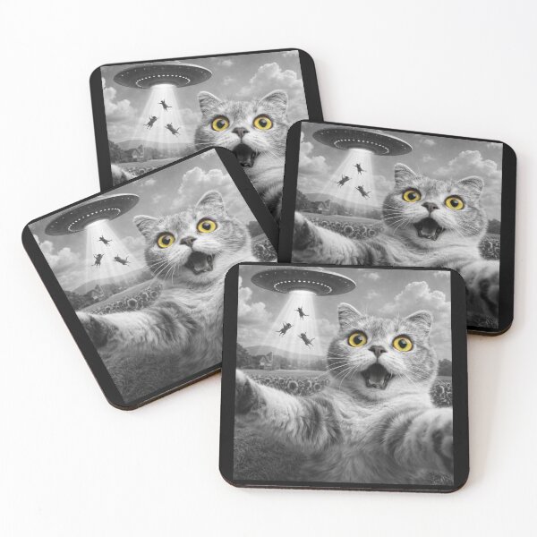 Item preview, Alien Cat Selfie UFO Gifts Men Teen Boys Graphic Funny Cat designed and sold by will freed18.