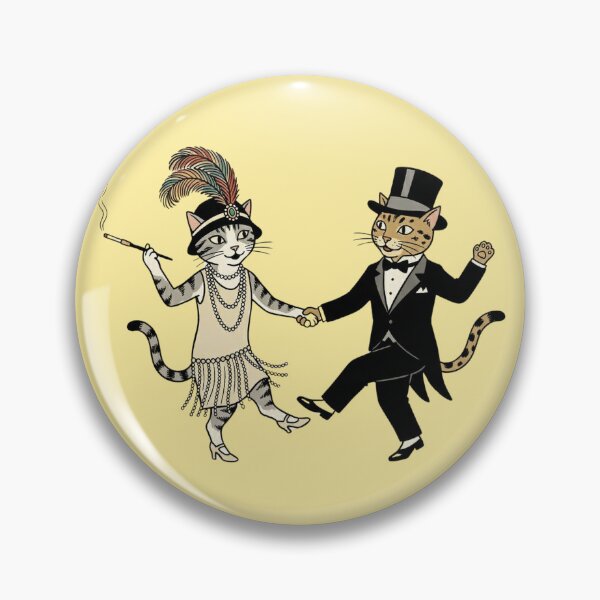 Item preview, Puttin' On The Ritz – 1920s Art Deco Dancing Cats designed and sold by MiowandMolly.