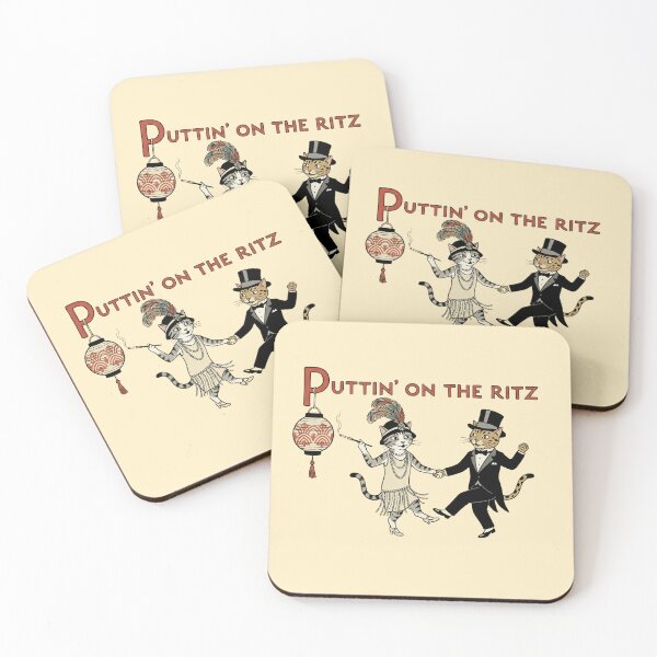 Item preview, Puttin' On The Ritz – 1920s Art Deco Dancing Cats designed and sold by MiowandMolly.