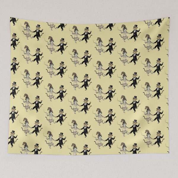 Item preview, Puttin' On The Ritz – 1920s Art Deco Dancing Cats designed and sold by MiowandMolly.