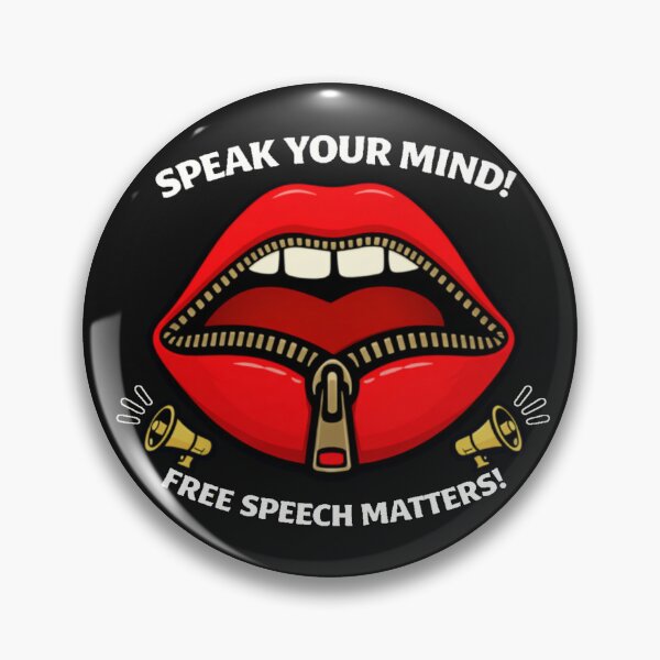 Item preview, Free speach speak your mind  designed and sold by JamesDunican.