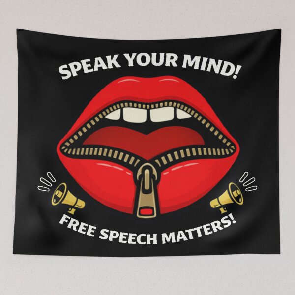 Item preview, Free speach speak your mind  designed and sold by JamesDunican.
