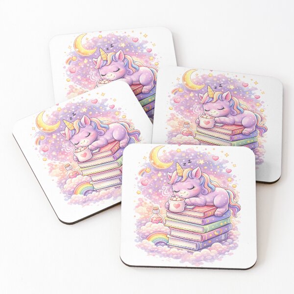 Item preview, Cute Sleeping Unicorn Book Lover Kawaii Design designed and sold by Nixora.