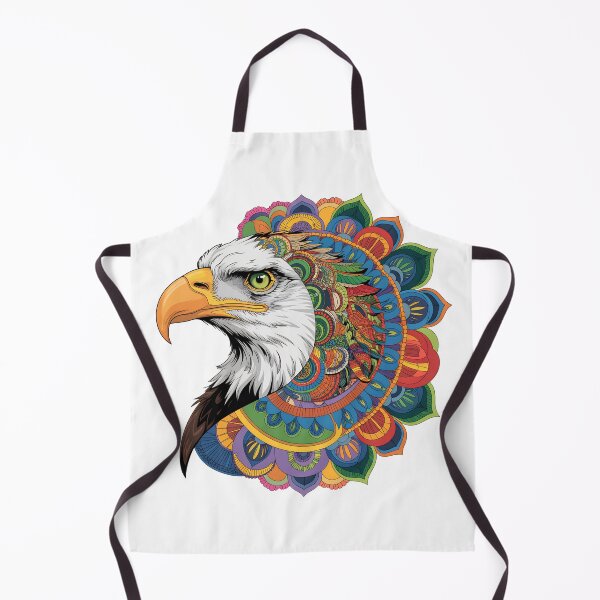 Item preview, Colorful Bald Eagle Mandala Boho Wildlife Art Patriotic Animal Design designed and sold by ArcticFoxStudio.
