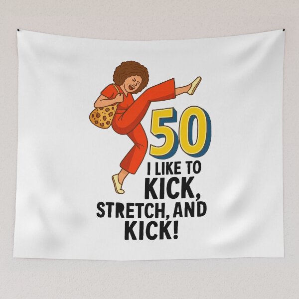 Item preview, I'm 50 and I like to Kick, Sally O'Malley is 50, 50th Birthday, 50 Year Old designed and sold by M-Andrews.