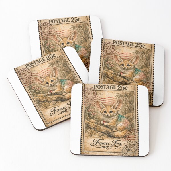 Item preview, Vintage Fennec Fox Stamp designed and sold by ForeverPrintsOK.