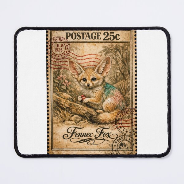Item preview, Vintage Fennec Fox Stamp designed and sold by ForeverPrintsOK.