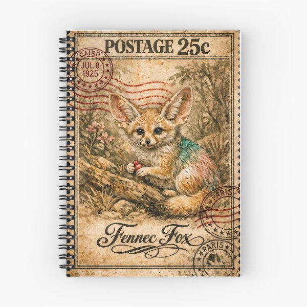 Item preview, Vintage Fennec Fox Stamp designed and sold by ForeverPrintsOK.