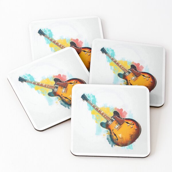 Item preview, semi hollow Jazz guitar painting artwork designed and sold by gut2000.