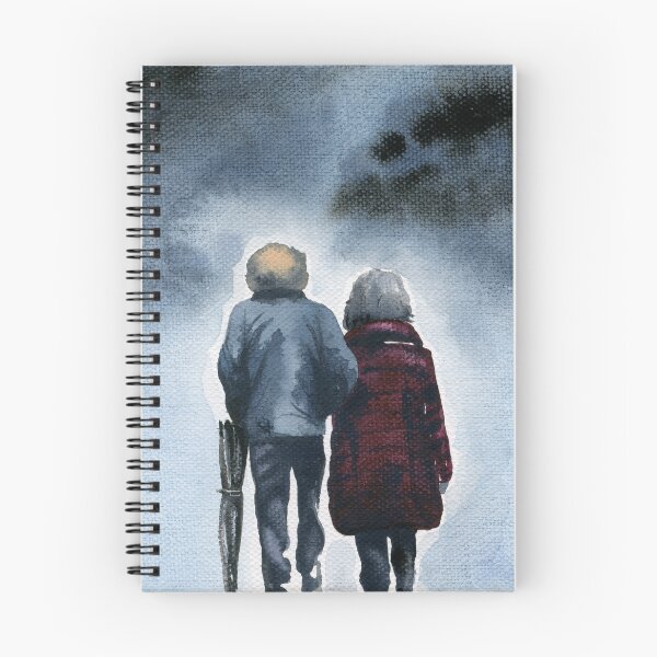 Aperçu de l'œuvre Après la tempête - Un couple qui marche - Ensemble pour toujours créée et vendue par Cass Harker Studio.