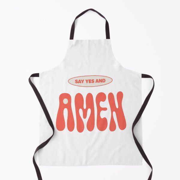 Item preview, SAY YES AND AMEN Retro Faith Typography | Positive Christian Encouragement Design designed and sold by Bright Nest Studio.
