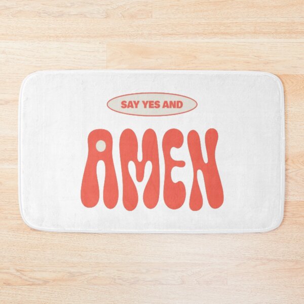 Item preview, SAY YES AND AMEN Retro Faith Typography | Positive Christian Encouragement Design designed and sold by Bright Nest Studio.